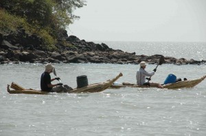 50 km paddeln auf dem Lake Tana